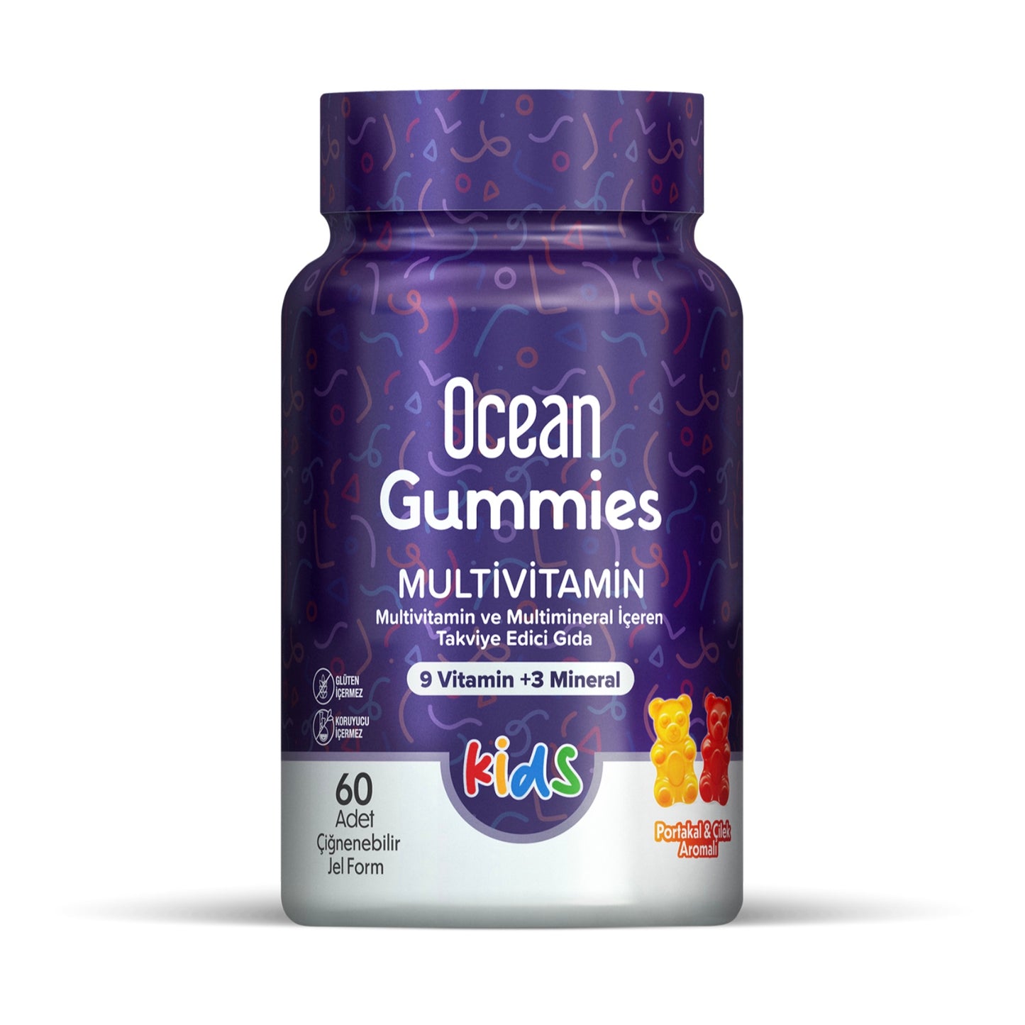 Orzax Ocean Gummies Multivitamin Kids Takviye Edici Gıda 60 Adet Çİğnenebilir Jel Form