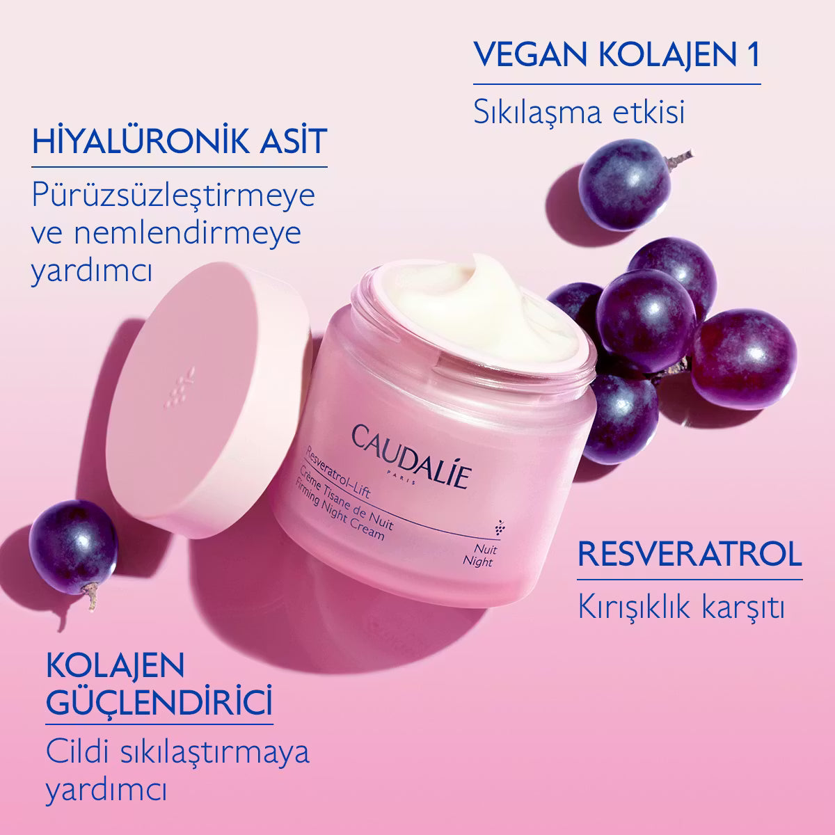 Resveratrol-Lift Sıkılaştırıcı Gece Bakım Kremi