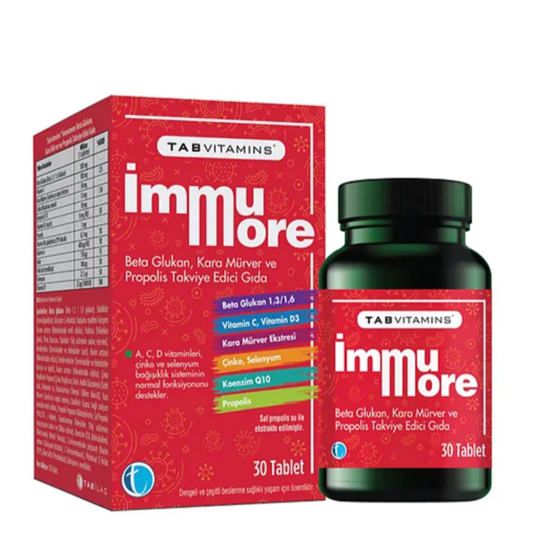 Tab Vitamins Immumore Takviye Edici Gıda 30 Tablet