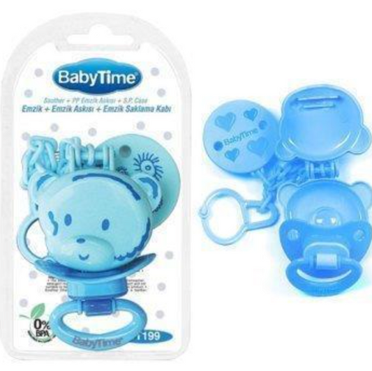 BabyTime Emzik Saklama Kabı + Askı + Emzik