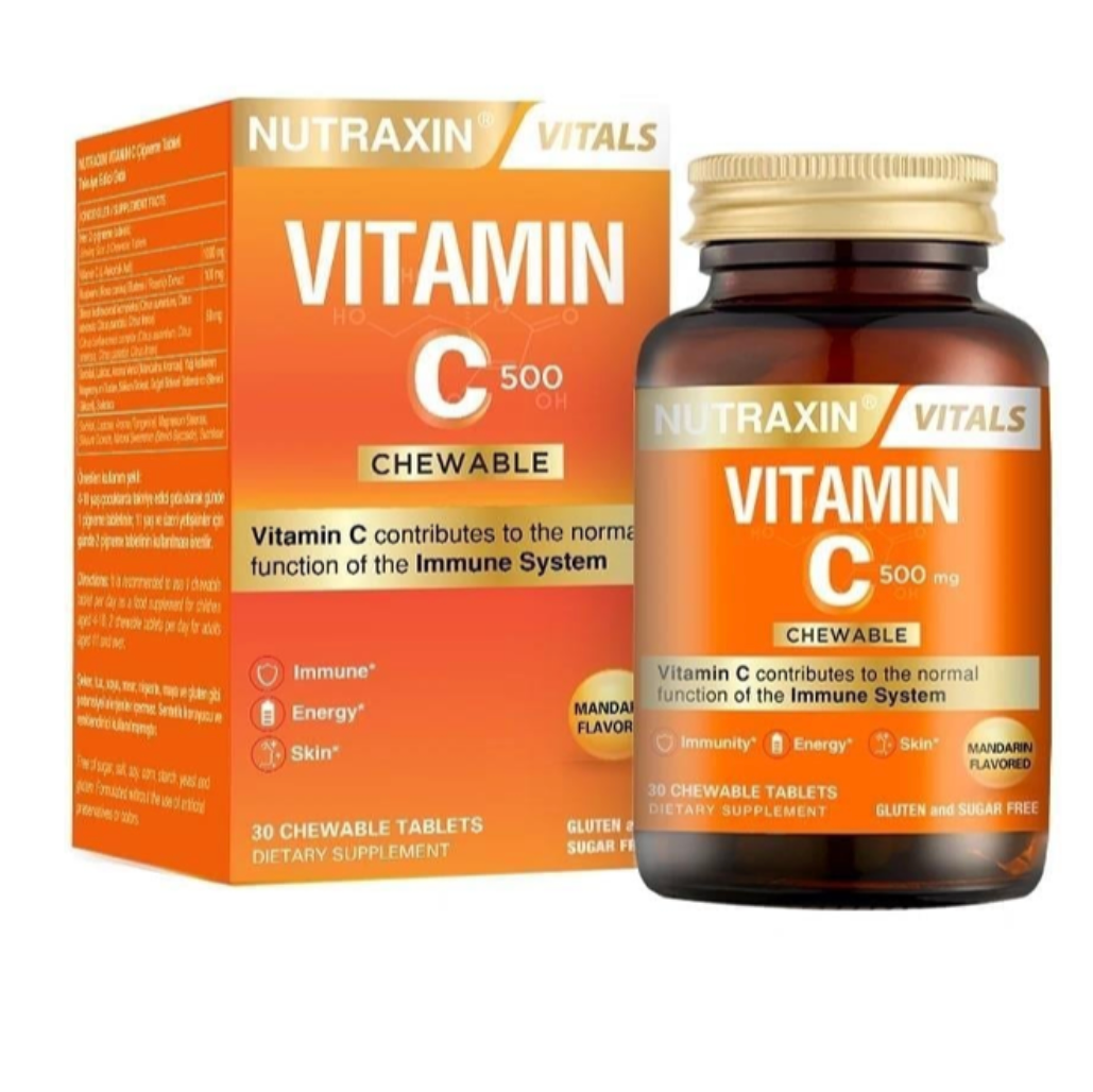 Nutraxin 500 mg Vitamin C Takviye Edici Gıda 30 Tablet