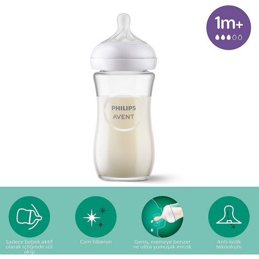 Philips Avent SCY933/01 Natural Response 240 ml Cam Biberon