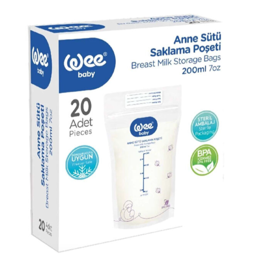 Wee Baby Anne Sütü Saklama Poşeti 200 ml x 20 Adet