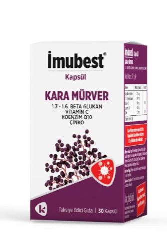 İmubest Kara Mürver Sambucus 30 Kapsül