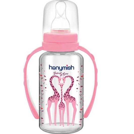 Hanymish Kulplu Cam Biberon 125 ml No1 0-6 Ay Kod 403
